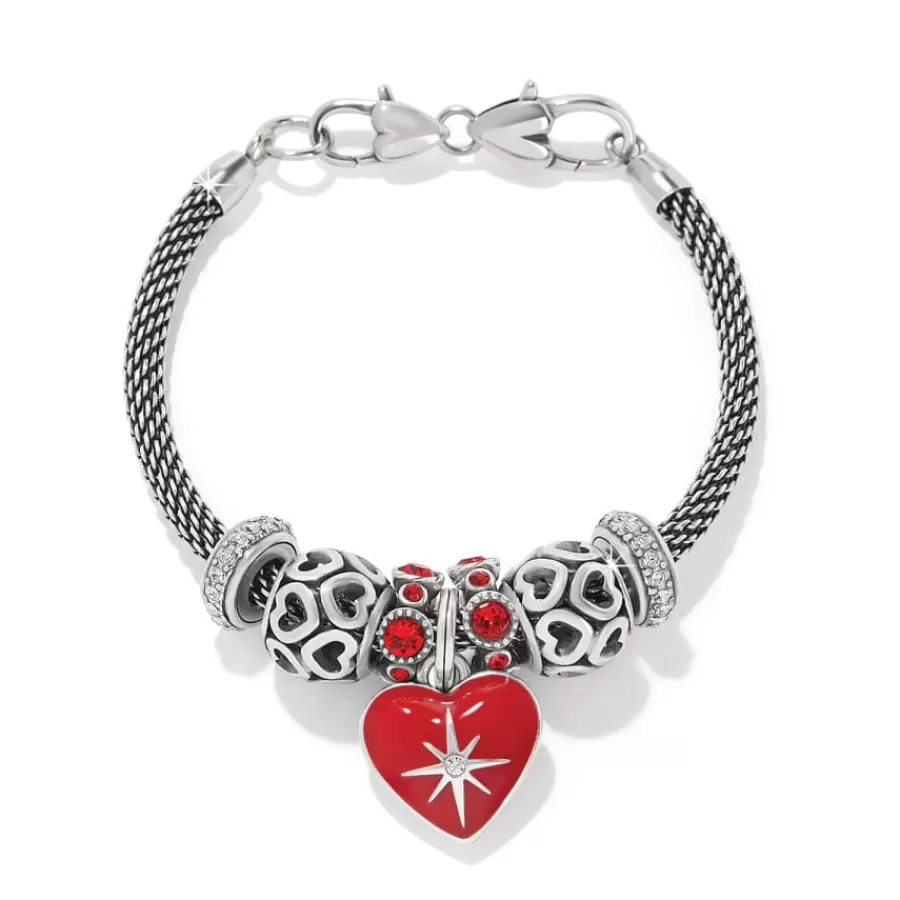 Ready-To-Wear Charm Sets>Brighton Red Heart Charm Bracelet Silver-Red