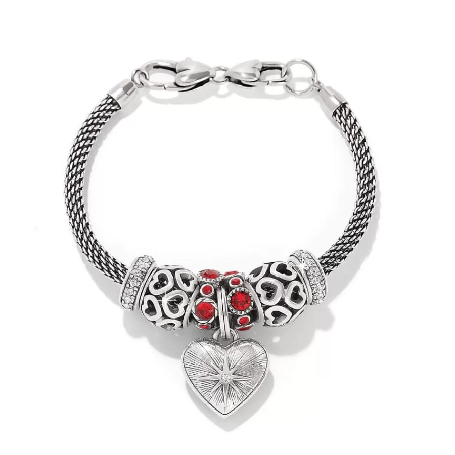 Ready-To-Wear Charm Sets>Brighton Red Heart Charm Bracelet Silver-Red