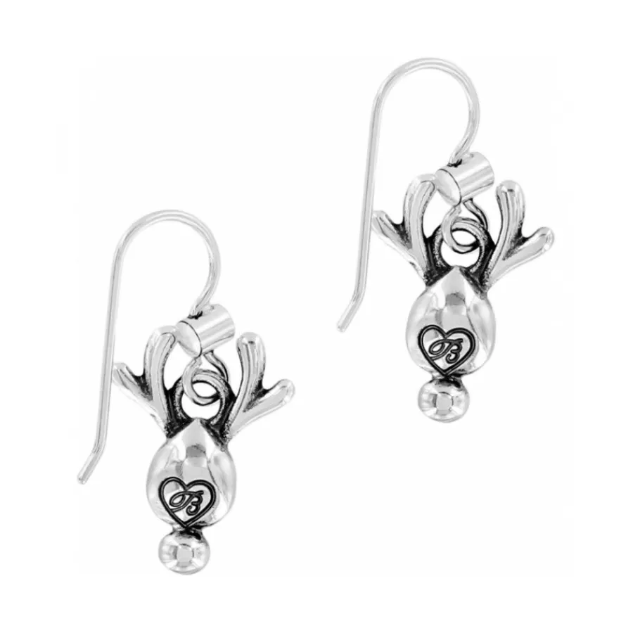 Earrings>Brighton Reindeer Rock French Wire Earrings Silver-Red