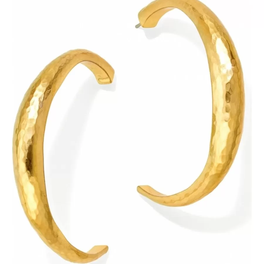 Earrings>Brighton Reine Hoop Earrings BrushedGold