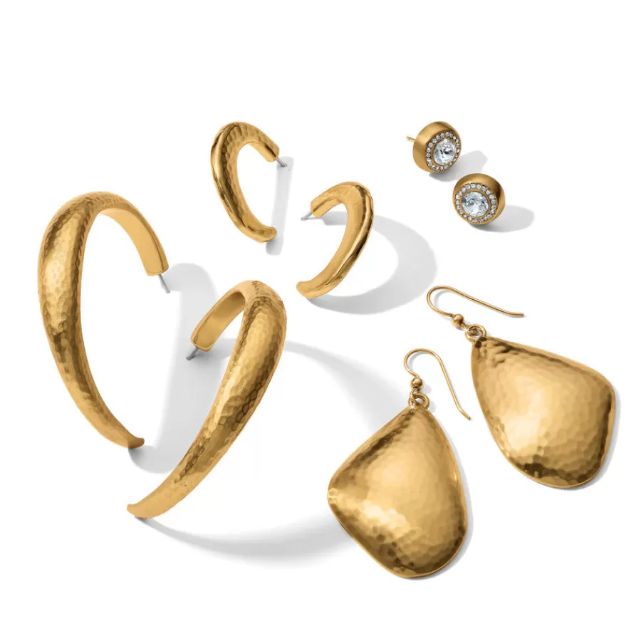 Earrings>Brighton Reine Hoop Earrings BrushedGold