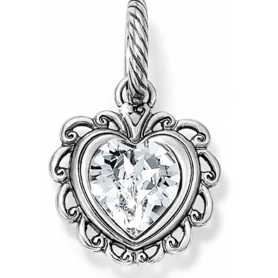 Charms>Brighton Remarkable Heart Charm Silver