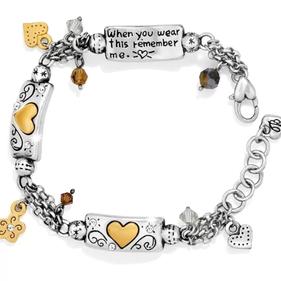 Bracelets>Brighton Remember Your Heart Bracelet Silver-GoldBrush