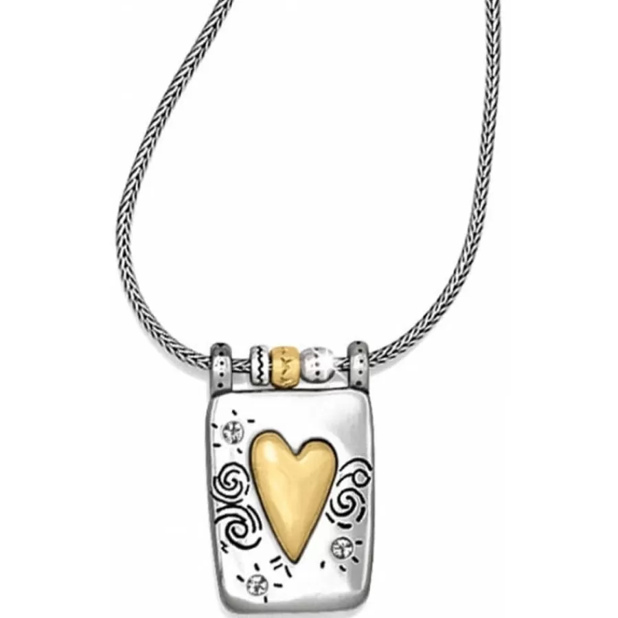 Necklaces>Brighton Remember Your Heart Necklace Silver-GoldBrush