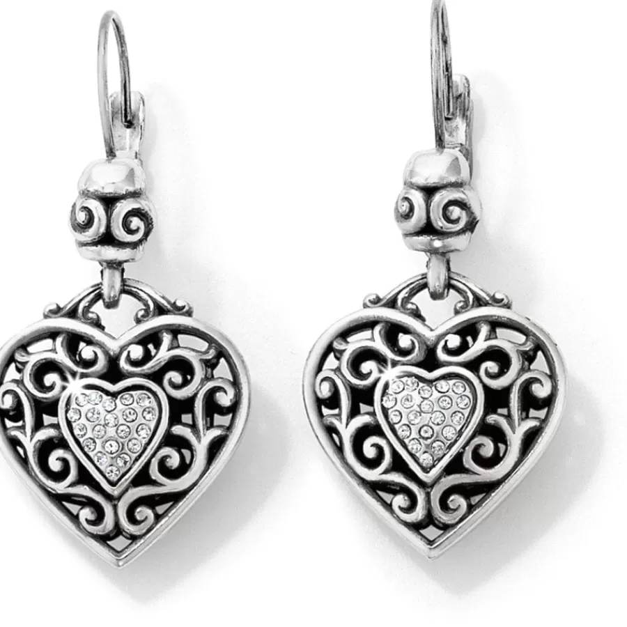 Earrings>Brighton Reno Heart Leverback Earrings Silver