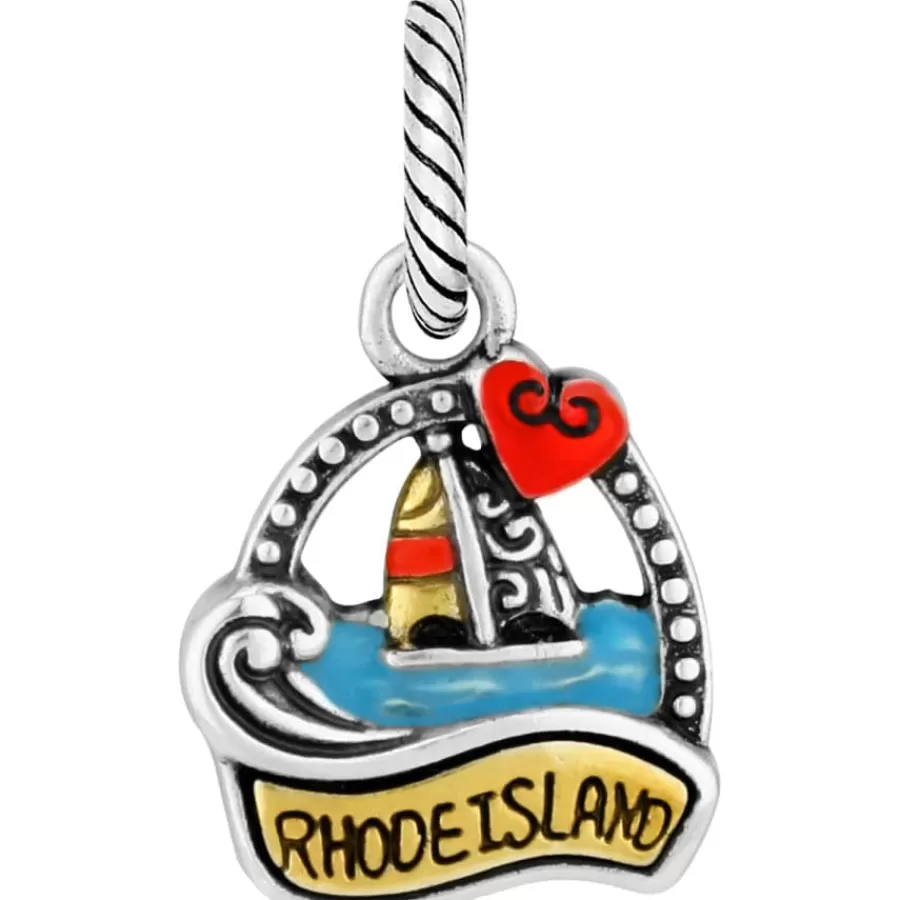 Charms>Brighton Rhode Island Charm Silver-Multi