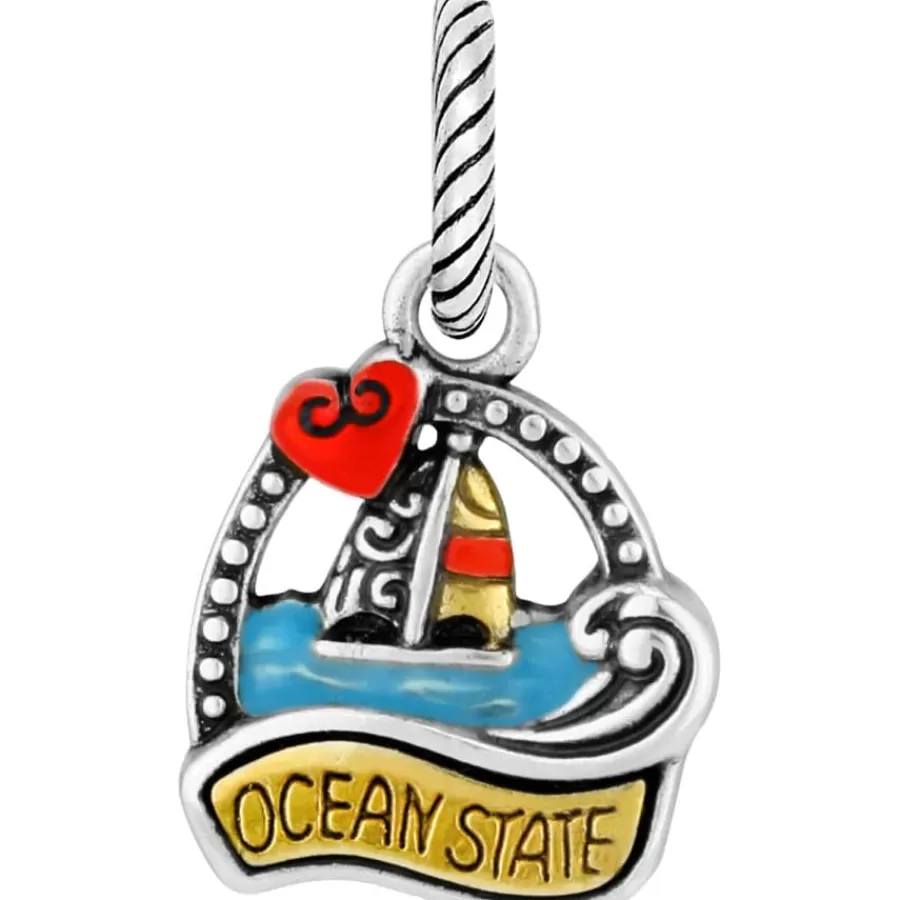 Charms>Brighton Rhode Island Charm Silver-Multi