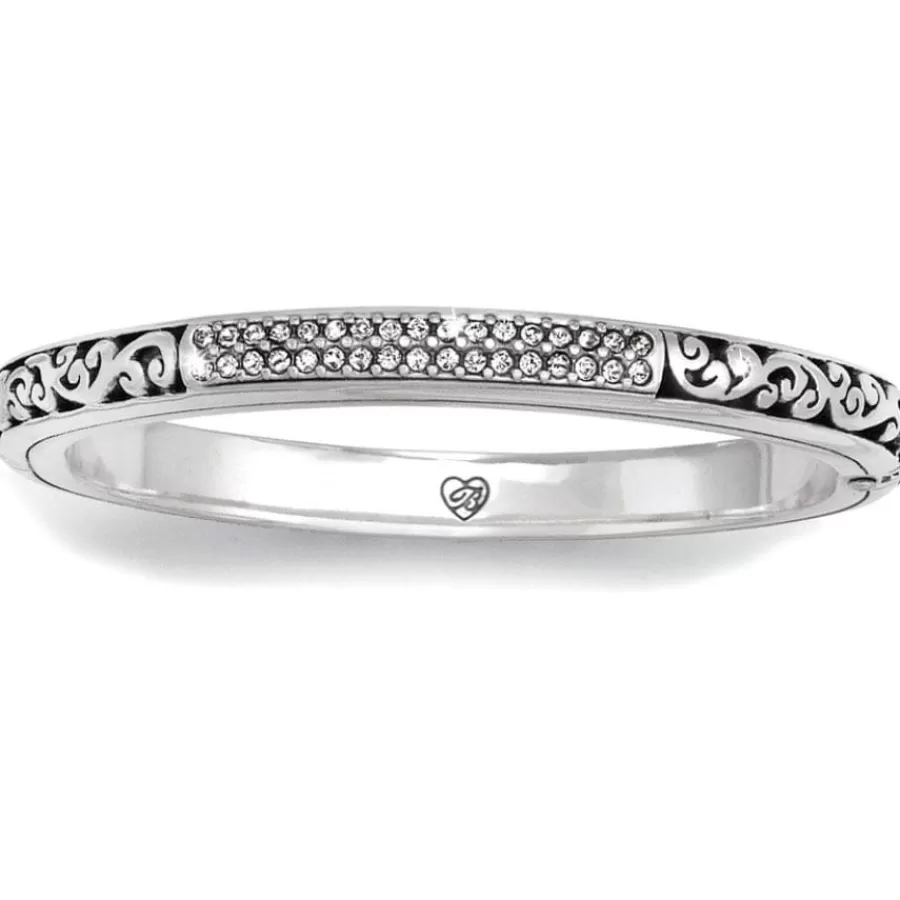 Bracelets>Brighton Sacred Cross Hinged Bangle Silver