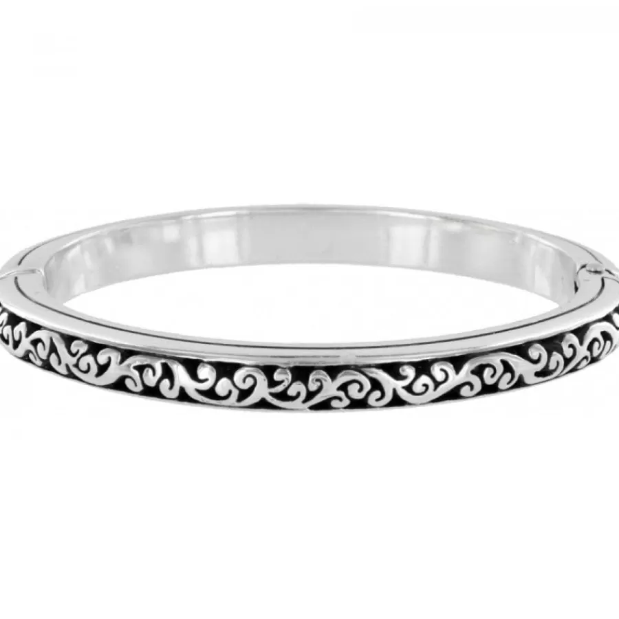 Bracelets>Brighton Sacred Cross Hinged Bangle Silver