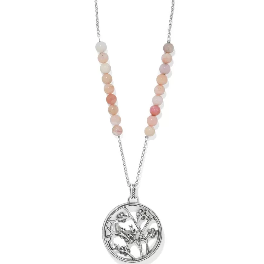 Necklaces>Brighton Sakura Beaded Pendant Necklace Silver-Pink