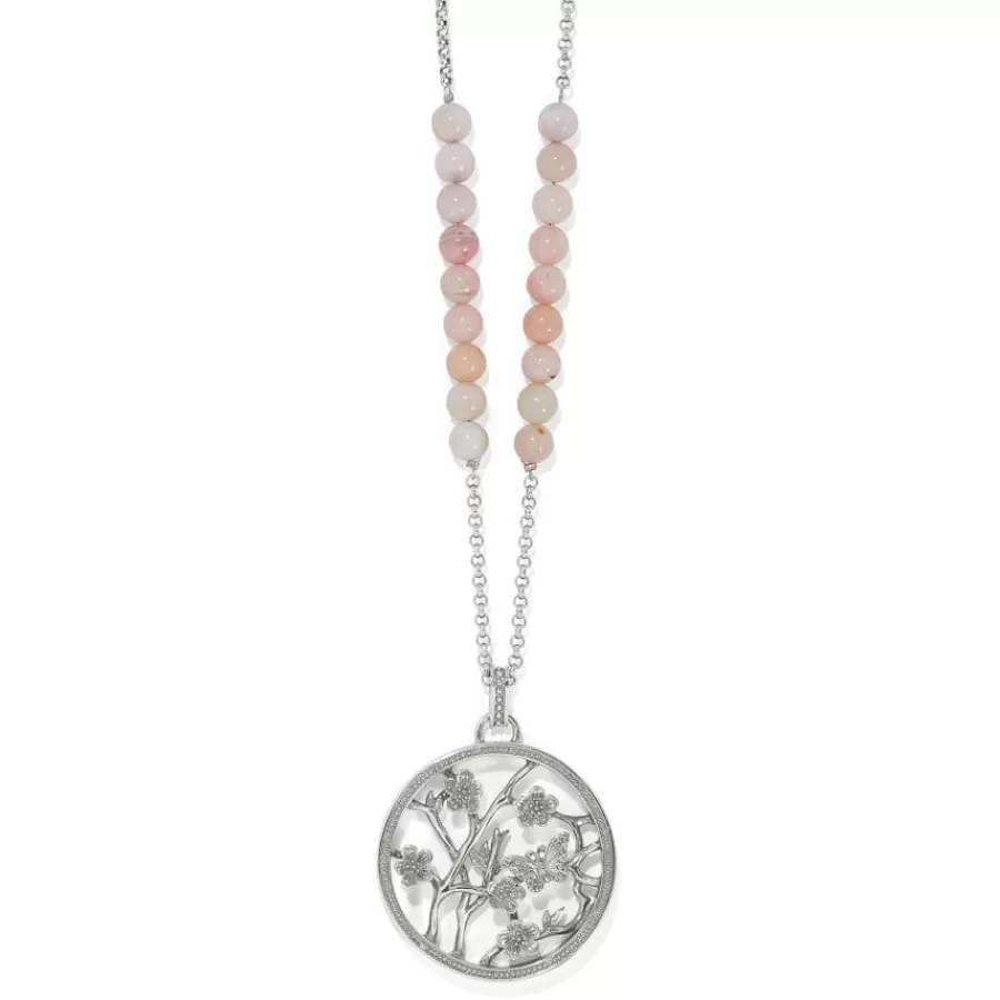 Necklaces>Brighton Sakura Beaded Pendant Necklace Silver-Pink