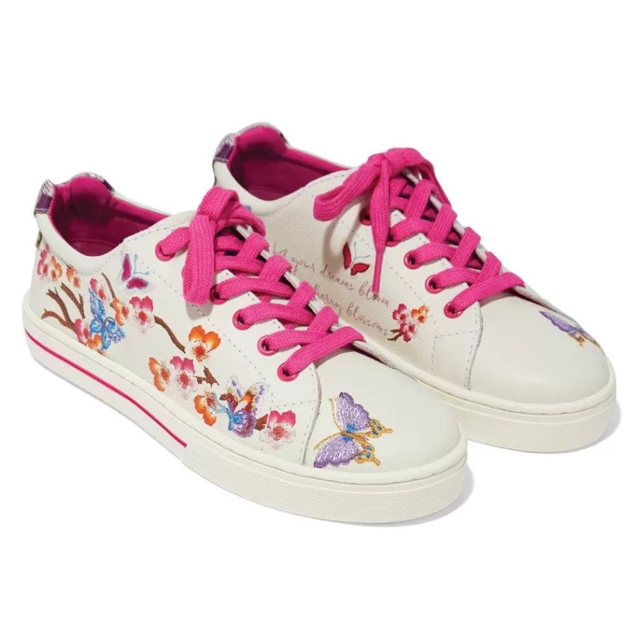 Sneakers>Brighton Sakura Embroidered Sneakers White-Multi