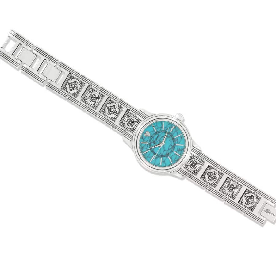 Watches>Brighton Santa Fe Watch Silver-Turquoise