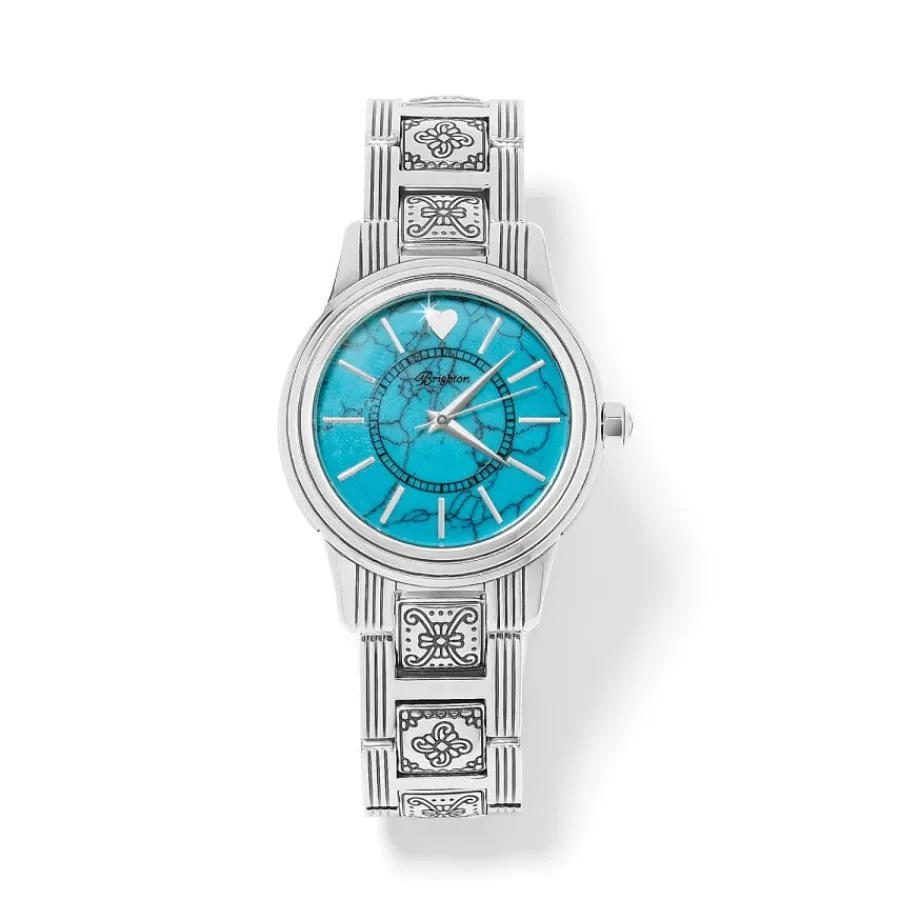 Watches>Brighton Santa Fe Watch Silver-Turquoise