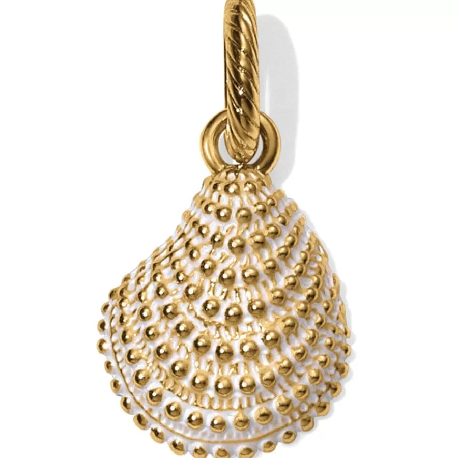 Charms>Brighton Sassy Shell Charm Gold-White