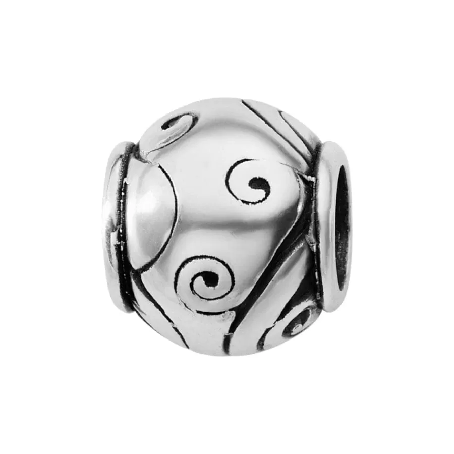 Beads & Spacers>Brighton Scroll Forward Bead Silver