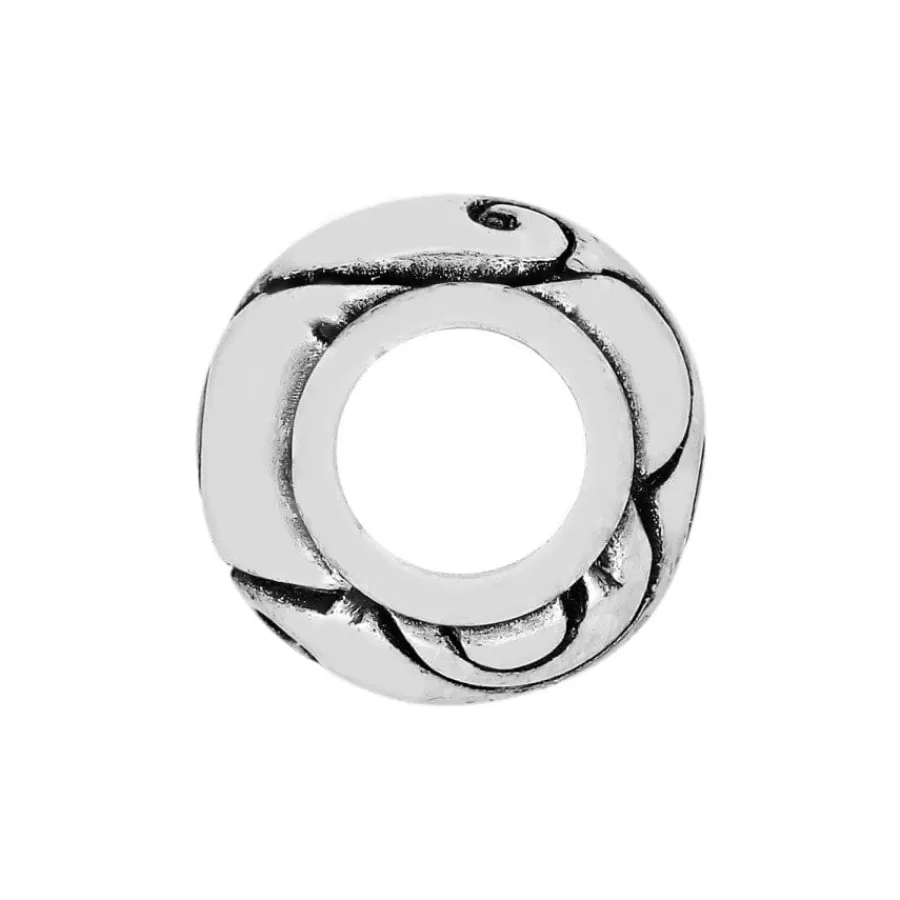 Beads & Spacers>Brighton Scroll Forward Bead Silver