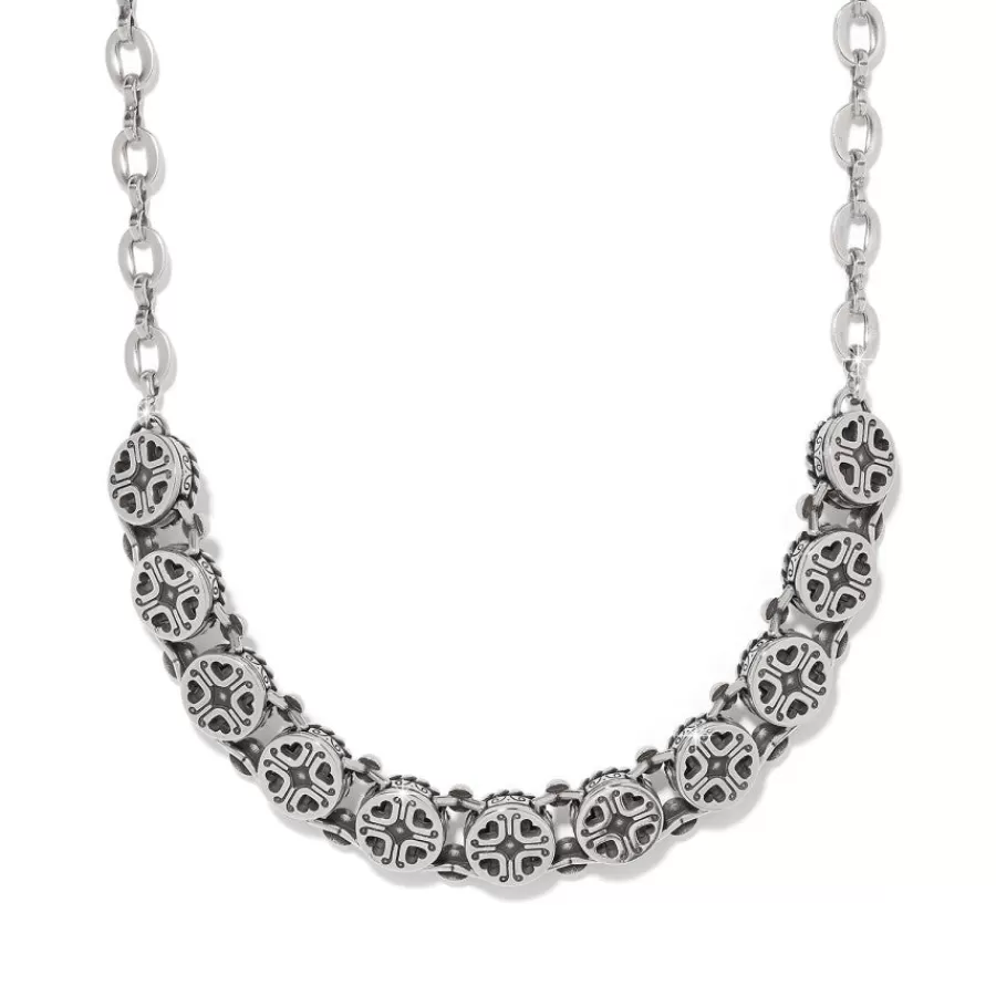 Necklaces>Brighton Sea Gem Collar Necklace Silver-Pearl