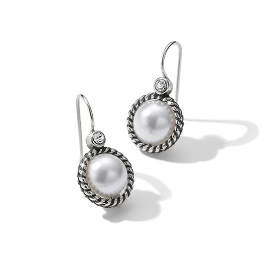 Earrings>Brighton Sea Gem French Wire Earrings Silver-Pearl