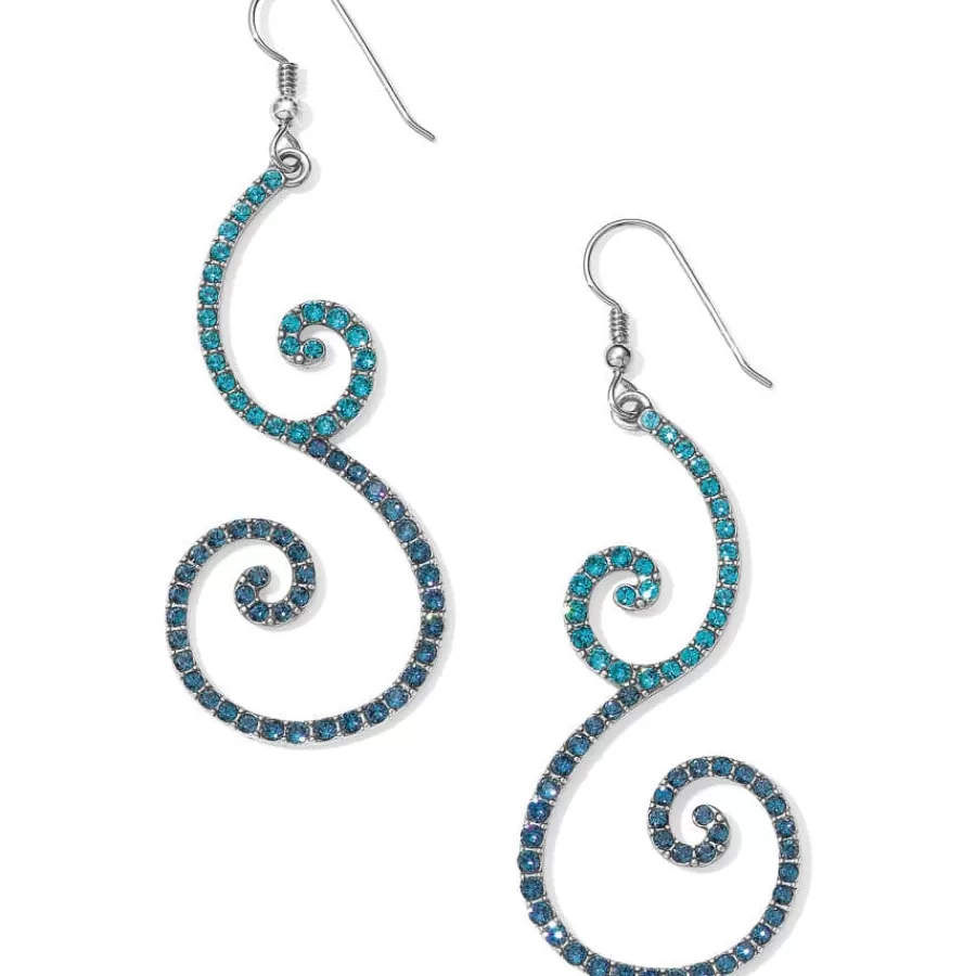 Earrings>Brighton Sea Of Love Crystal French Wire Earrings Silver-Blue