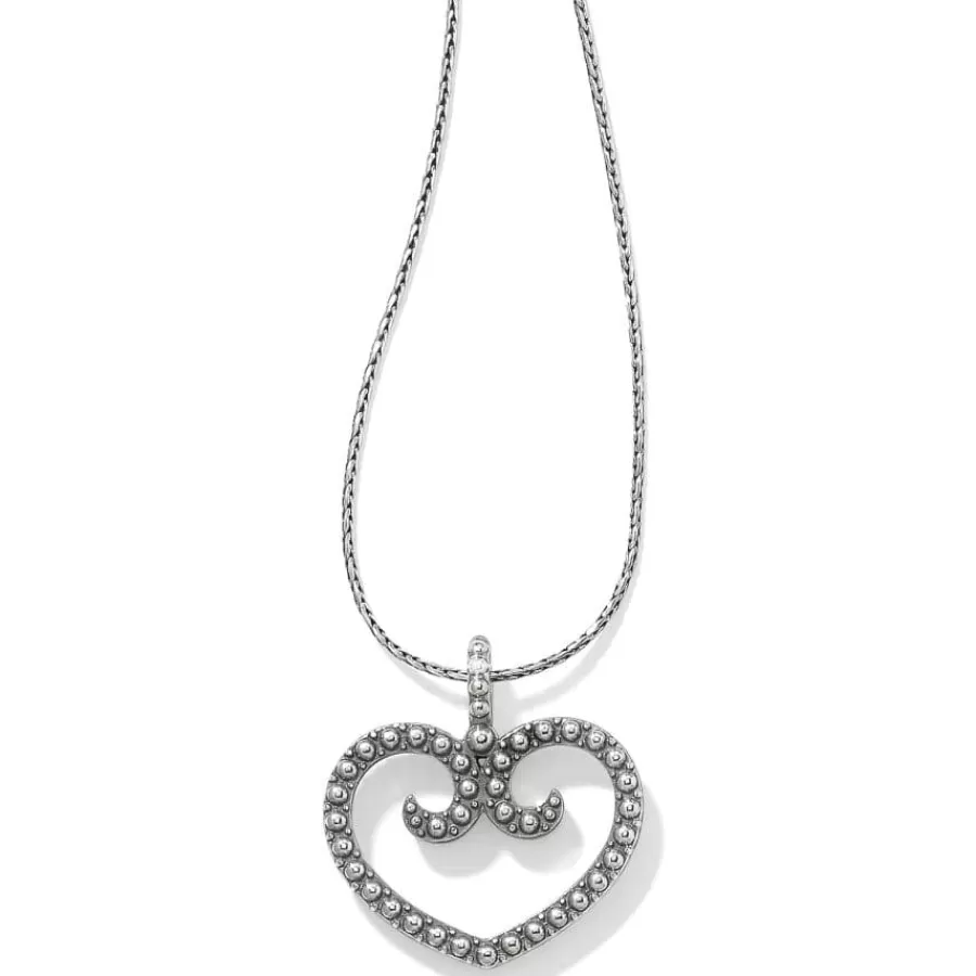 Necklaces>Brighton Sea of Love Reversible Petite Heart Necklace Silver-Blue