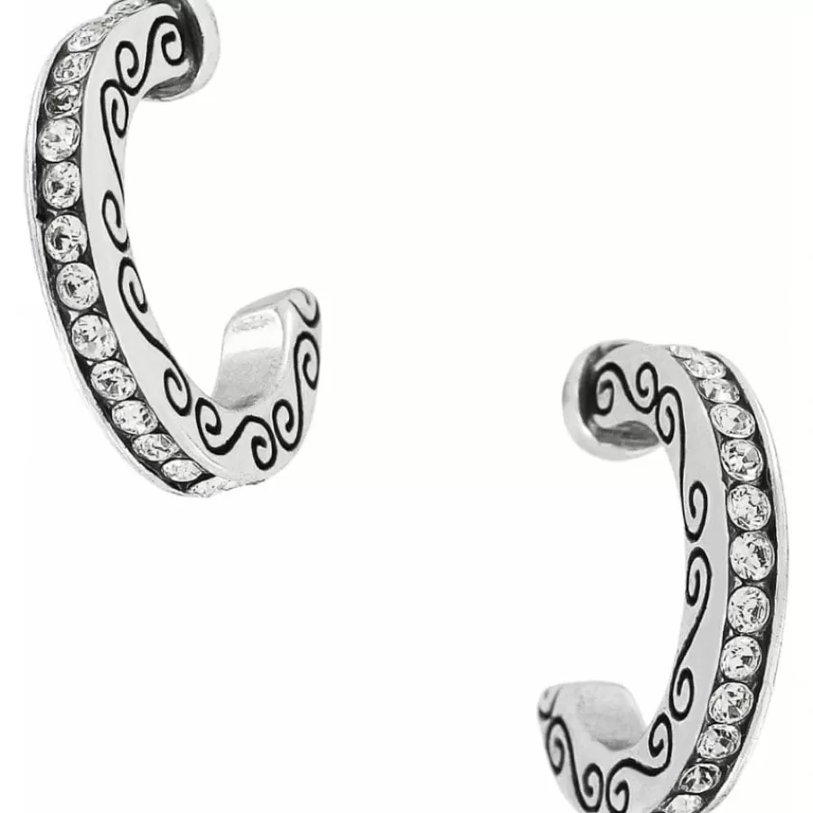 Earrings>Brighton Secret Of Love Mini Hoop Earrings Silver