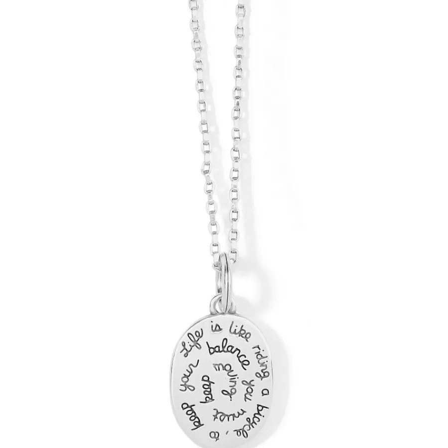 Necklaces>Brighton Sentiments Balance Convertible Reversible Necklace Silver