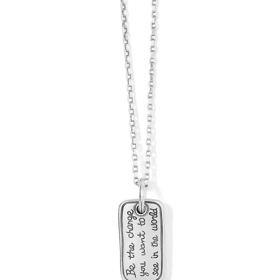 Necklaces>Brighton Sentiments Change Convertible Reversible Necklace Silver