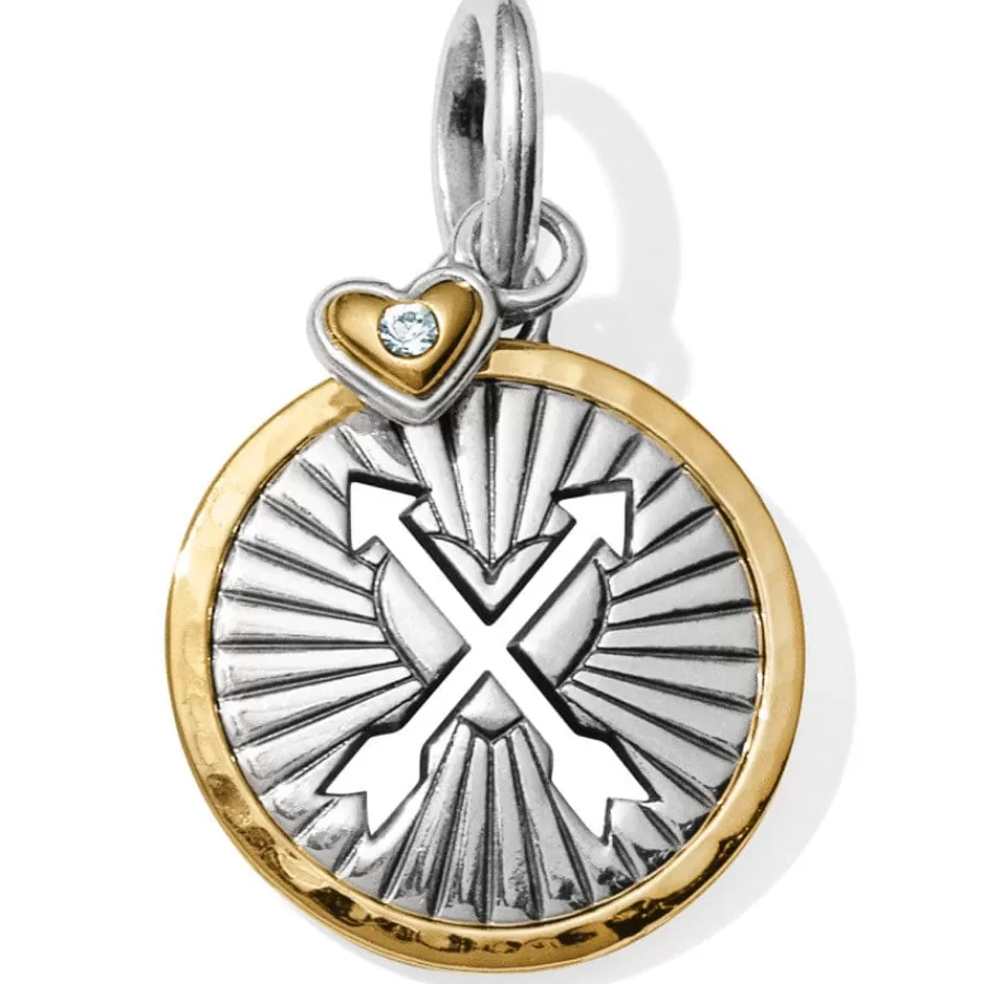 Charms>Brighton Shadowshine Arrow Charm Silver-Gold