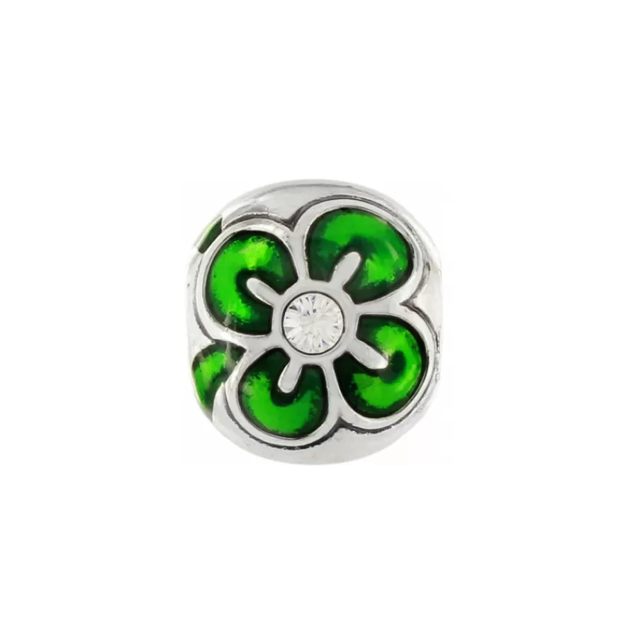 Beads & Spacers>Brighton Shamrock Bead Silver-Green