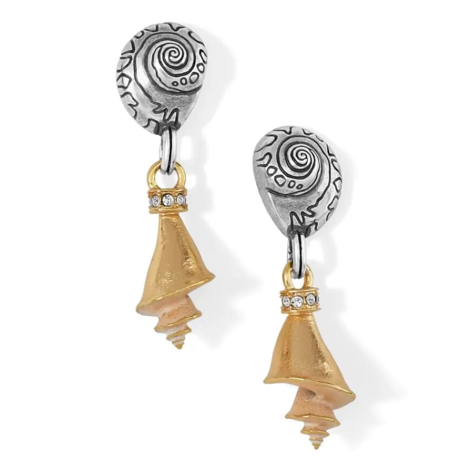 Earrings>Brighton Shells Duo Post Drop Earrings RoseGold