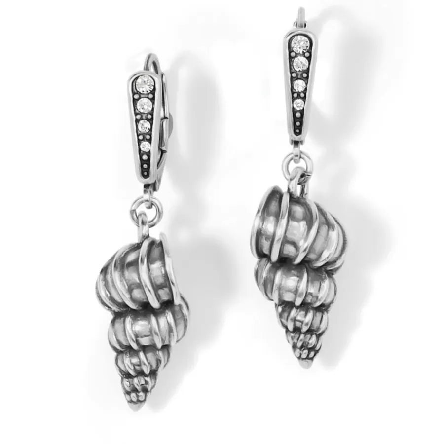 Earrings>Brighton Shells Leverback Earrings Silver