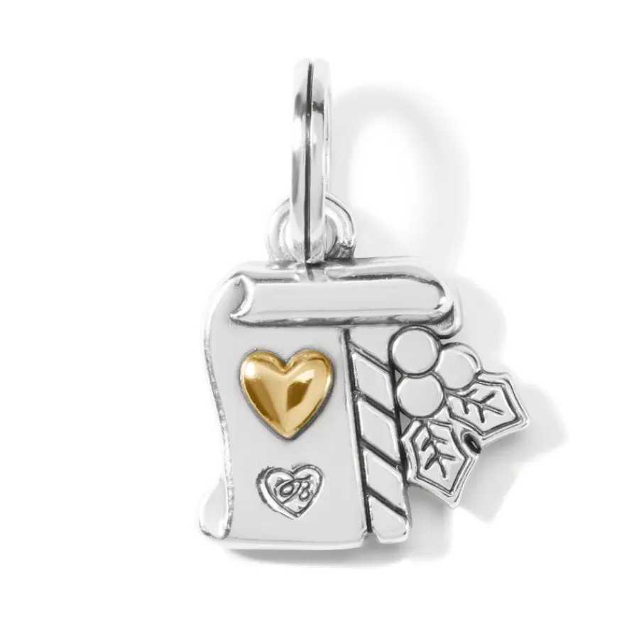 Charms>Brighton Silent Night Scroll Charm Silver-Multi