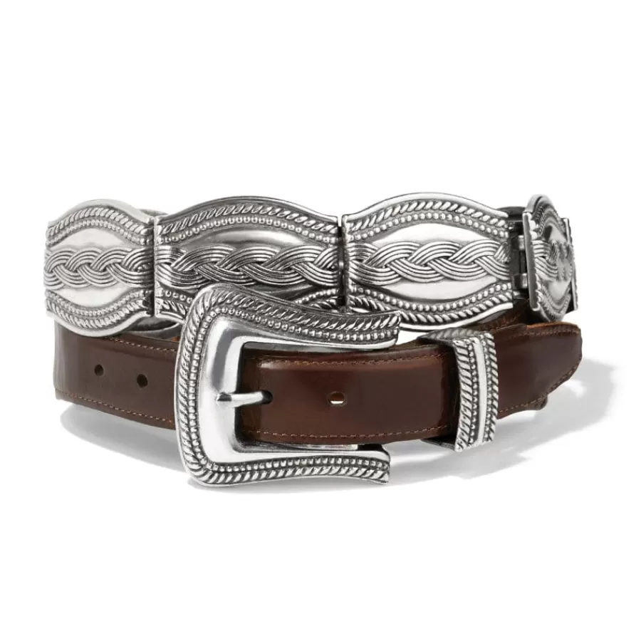 Women'S Belts>Brighton Silver Links Belt Brown