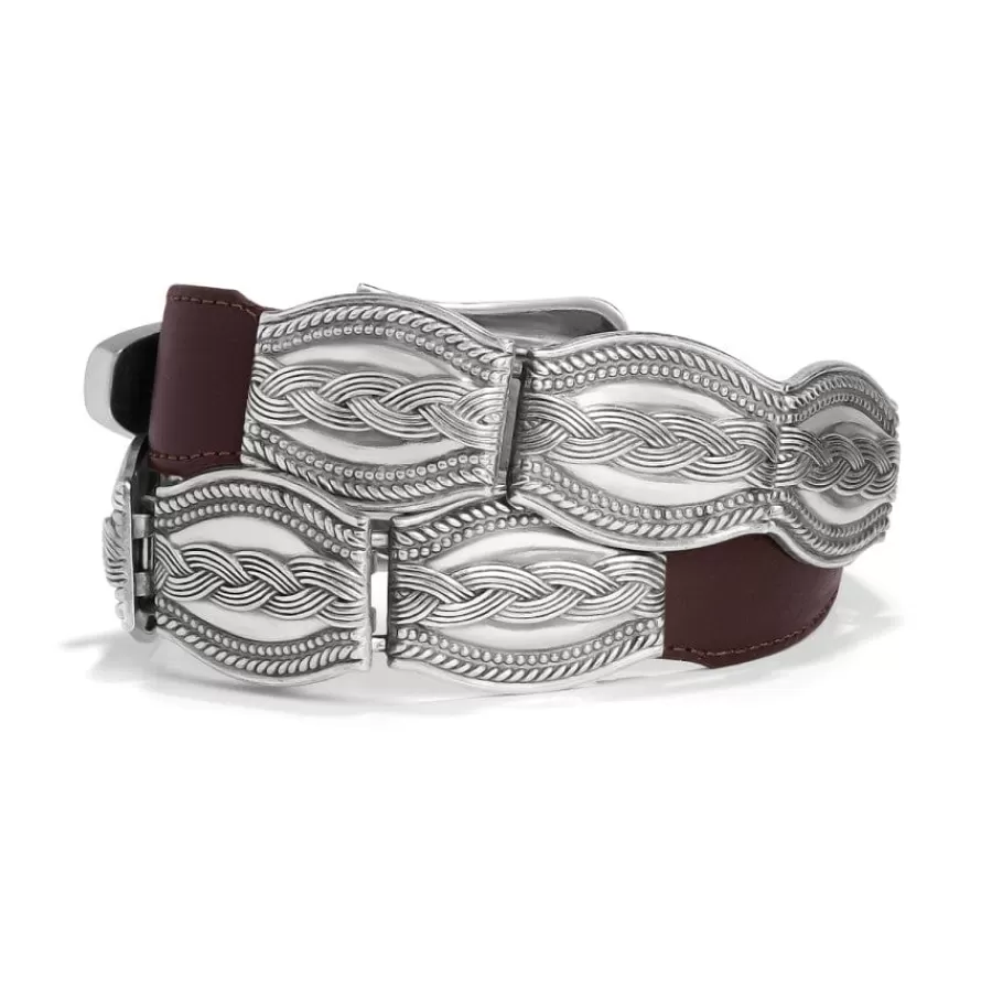 Women'S Belts>Brighton Silver Links Belt Brown