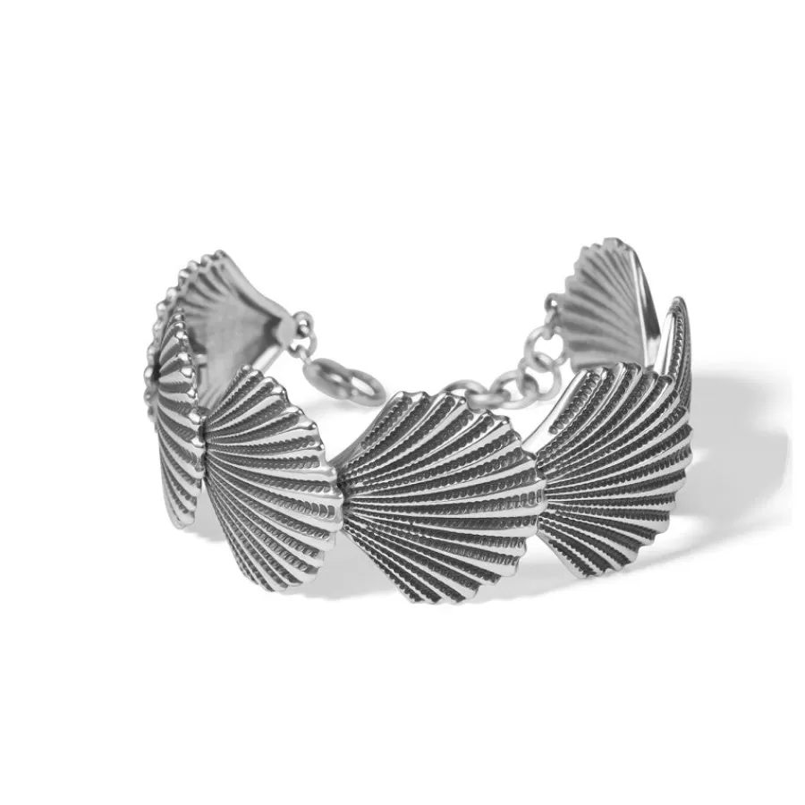 Bracelets>Brighton Shells Flex Cuff Bracelet Silver