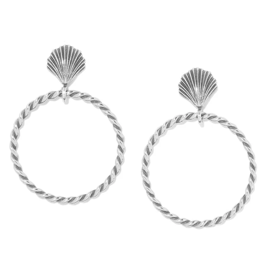 Earrings>Brighton Shells Hoop Earrings Silver