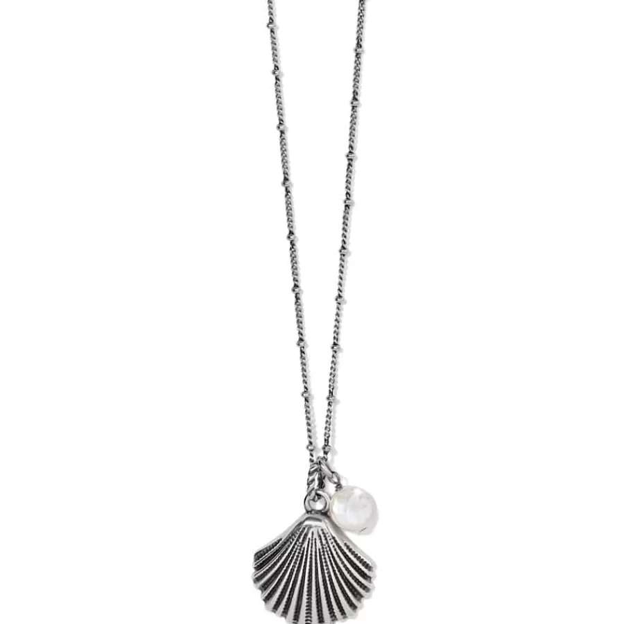 Necklaces>Brighton Silver Shells Pearl Necklace Silver-Pearl