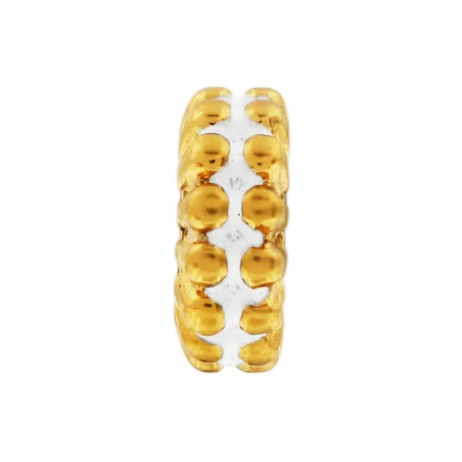 Beads & Spacers>Brighton Simplicity Spacer Gold-White