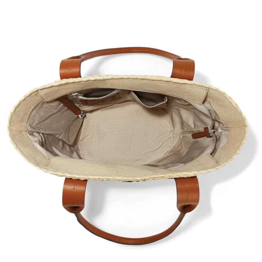 Straw>Brighton Skylar Large Straw Tote Luggage-Natural