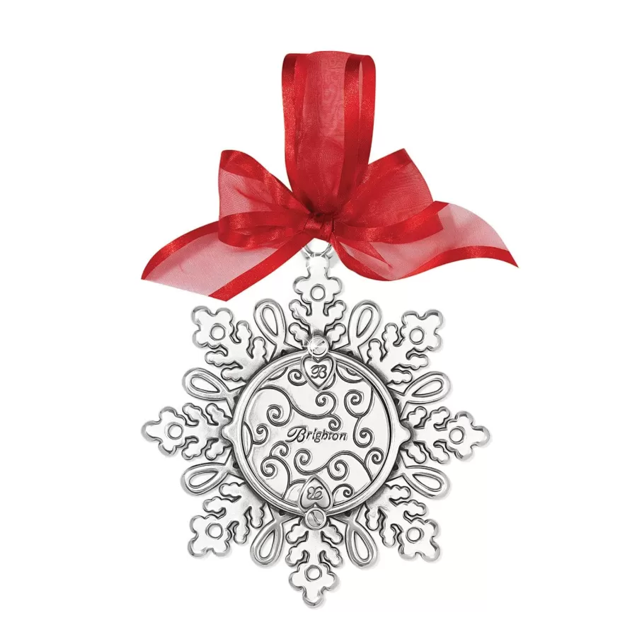 Photo Lockets>Brighton Snowflake Photo Delight Ornament Silver