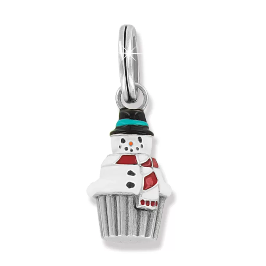 Charms>Brighton Snowman Cupcake Charm White