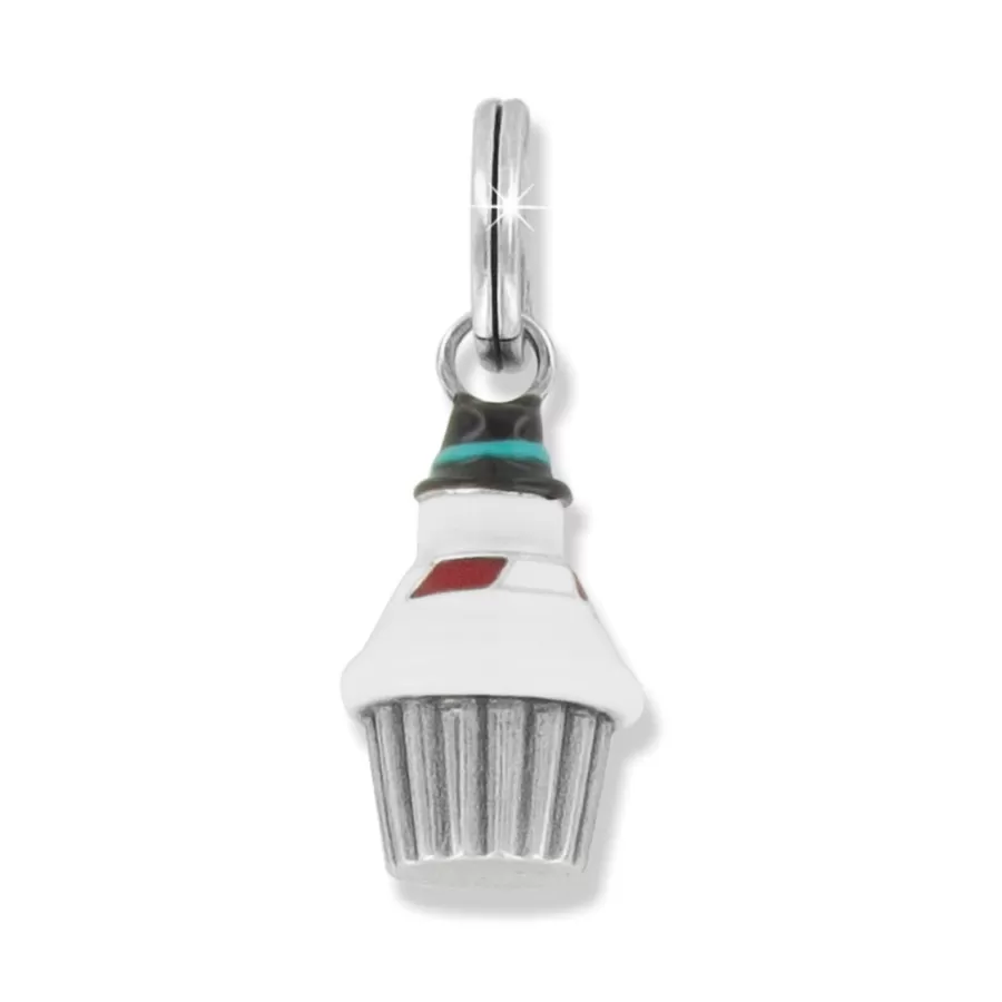 Charms>Brighton Snowman Cupcake Charm White