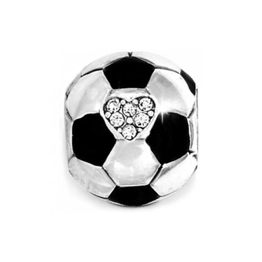 Beads & Spacers>Brighton Soccer Ball Bead Silver-Black