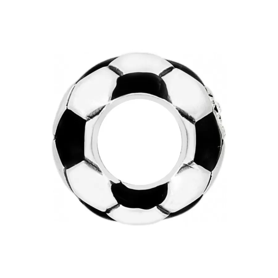 Beads & Spacers>Brighton Soccer Ball Bead Silver-Black