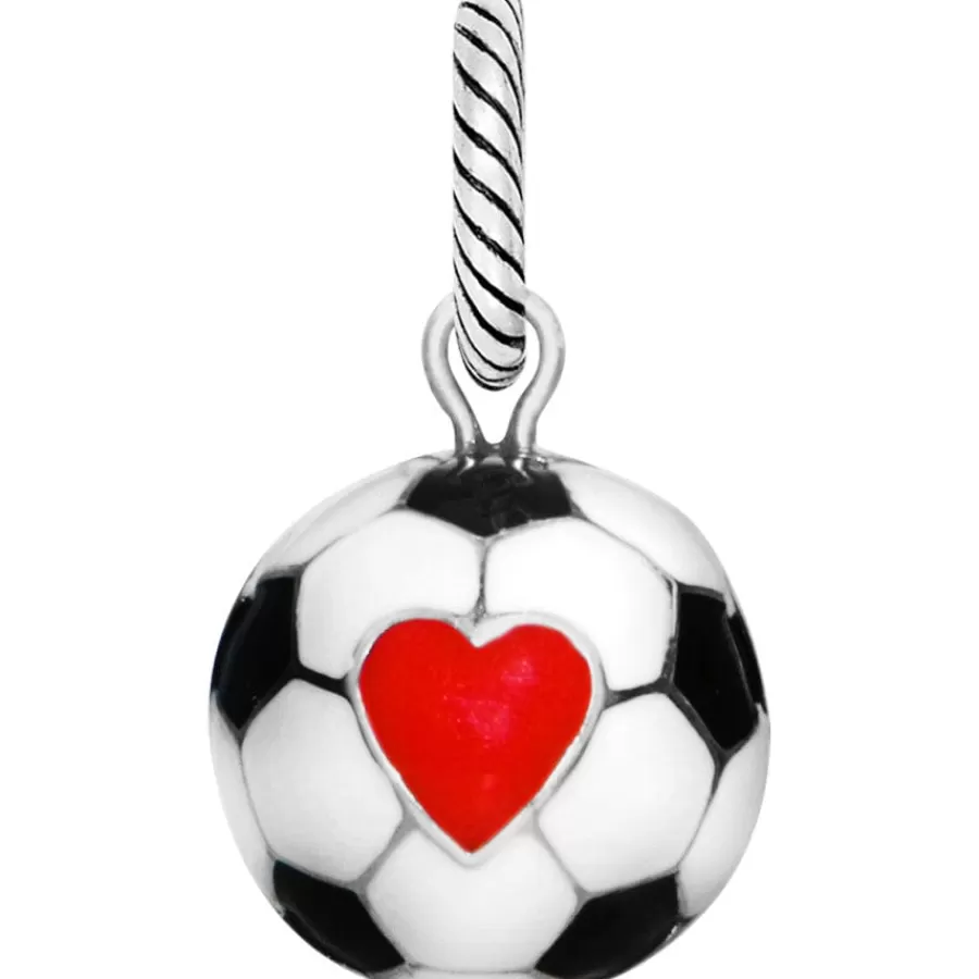 Charms>Brighton Soccer Ball Charm Silver-Multi