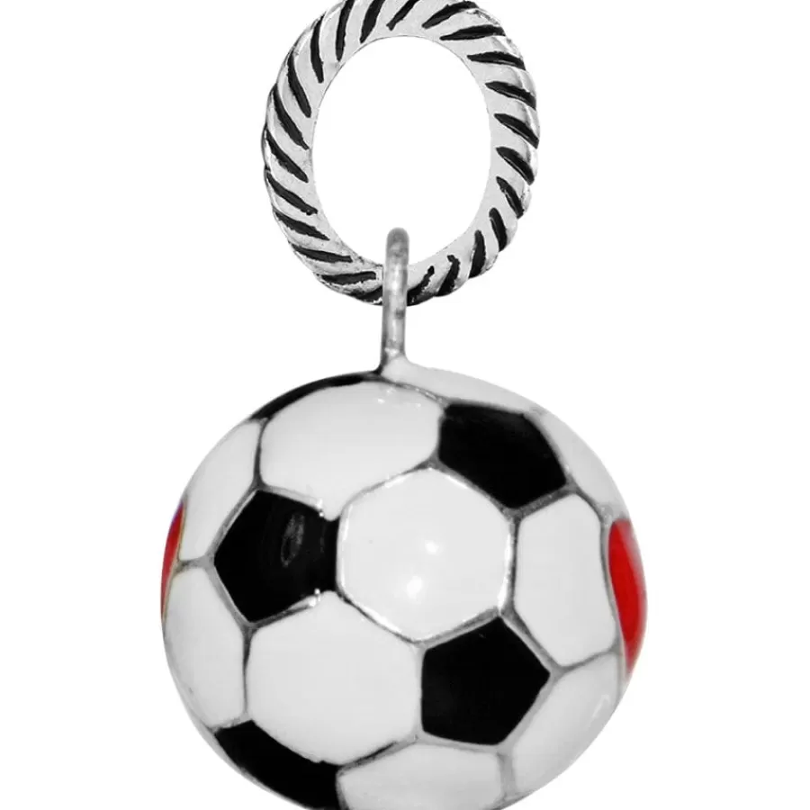 Charms>Brighton Soccer Ball Charm Silver-Multi