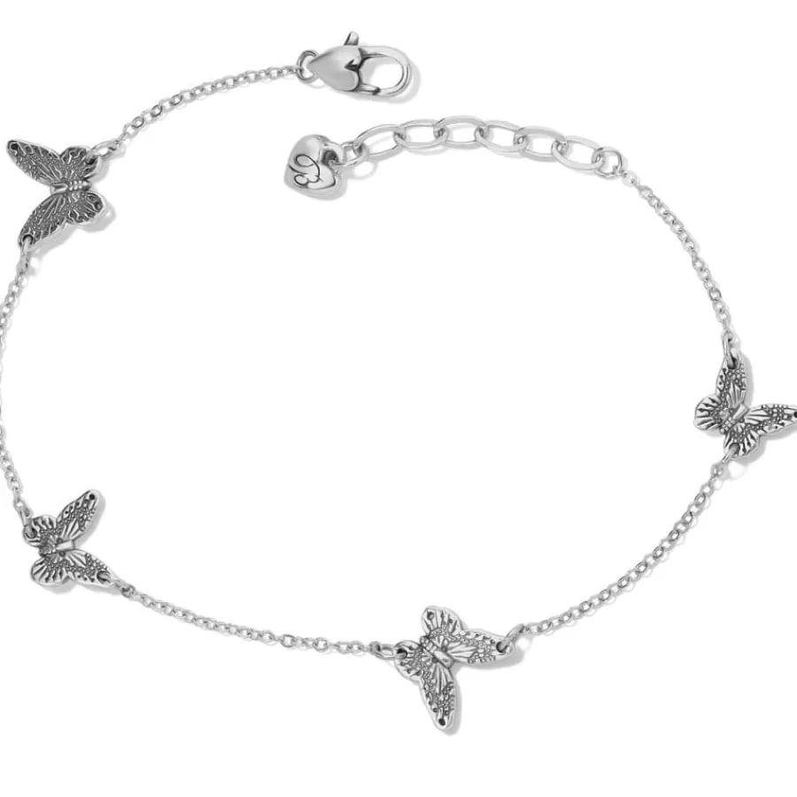 Anklets>Brighton Solstice Butterfly Anklet Silver