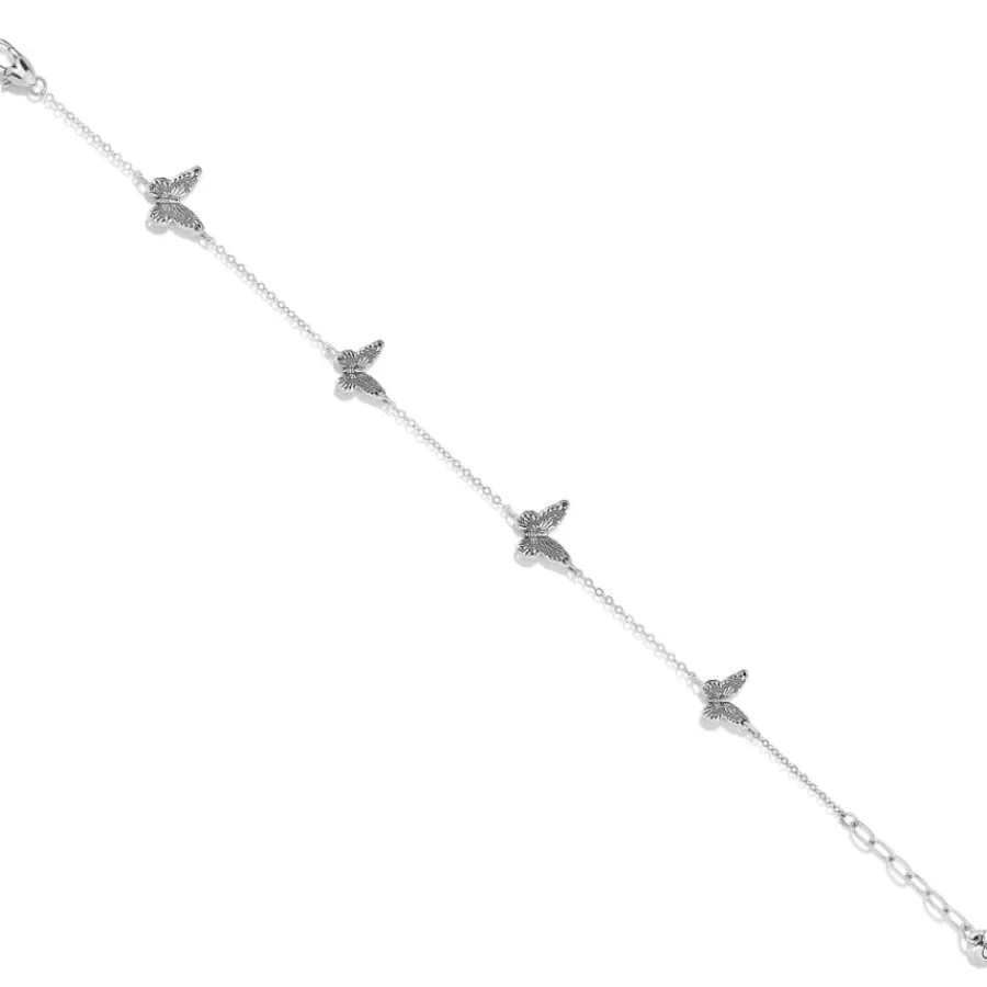 Anklets>Brighton Solstice Butterfly Anklet Silver