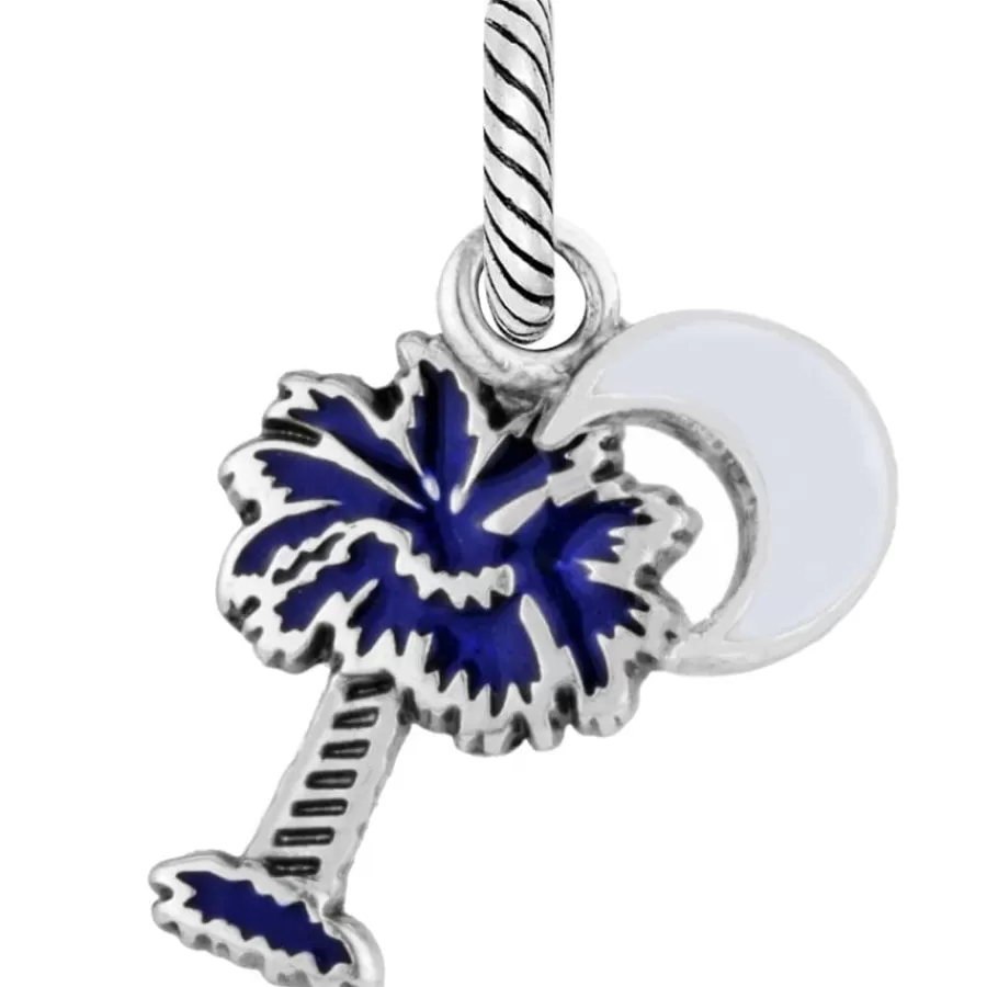 Charms>Brighton South Carolina Charm Silver-Blue